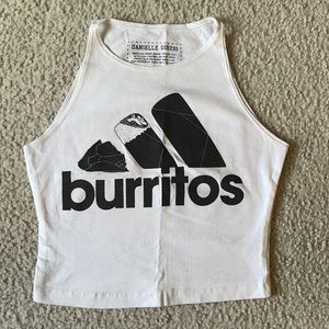 Danielle Guizio White Workout Crop Top